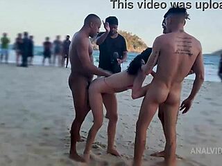 I got daped in public as exotic Brazilian beauty Bruna Santos with huge anal fuck at the beach