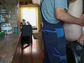 Sexy mature wife enjoys a steamy session with the repairman! 🔧💦