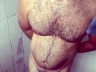 Secret Jerkoff In Shower Leads To Cum On Legs