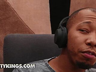 Curvy Athena Faris Sneaks Taste Of Ricky Johnsons Big Black Dick On Desk