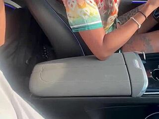 What Happens When Ebony Babe Plays With Big Black Cock In Public Car Ride?