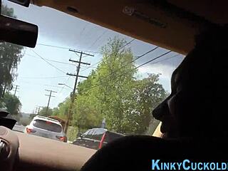 Fetish milf in stockings cuckolds hubby with big cock for cum in mouth