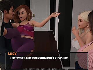 love walkthrough part 1 features big tits girls giving handjob and pussy action