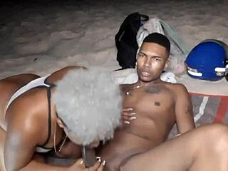 Joao O Safado's Nighttime Beach Adventure With Interracial Doggystyle Fucking