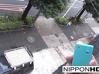 Asian teen uses remote vibrator before giving blowjob and fucking.