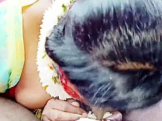 Indian saree housewife cheating husband dirty talk blowjob handjob