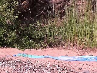 why is this hidden cam catching me fucking that curvy milf on the beach like that?