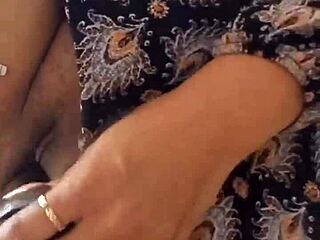 Trio with black and white cocks fucking curvy Latina in group action