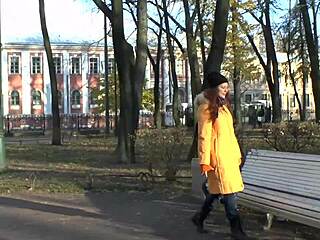 Amateur brunette babe strips off sweaty jeans revealing her cute hairy pussy in homemade tease