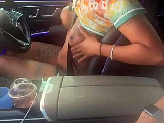 What Happens When Ebony Babe Plays With Big Black Cock In Public Car Ride?