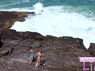 Tarra White, eating her pussy at the beach?