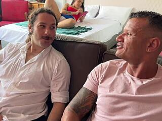 Naughty Wife Enjoys Group Sex With Cuckold Husband's Support