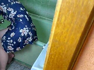 Stepmom washed my cock until I came hard in the kitchen.