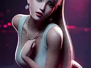 Evelynn takes control in her dominant dance routine from League of Legends, featuring uncensored 3D hentai animation generated by AI.