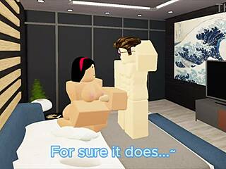I fuck this couple hard in Roblox with sucking and pussy action