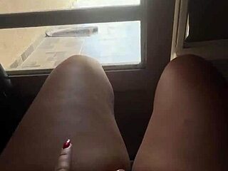 strolling along the walkway to tease my neighbors with my big ass i love provoking that one guy