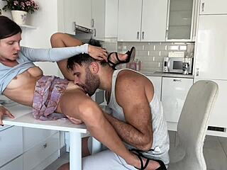 Oh Yeah! Sensual Hardcore Action with Straight Addict in Lingerie Cowgirl Ride and Doggystyle Pounding!