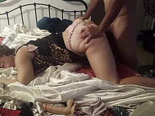 She wore a black satin dress for French slut lingerie fun with doggystyle fucking and pussy licking in POV