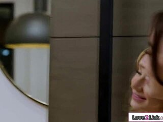 Casual-Narrative wtf are you licking my busty milf for behind my back in petite threesome group oral