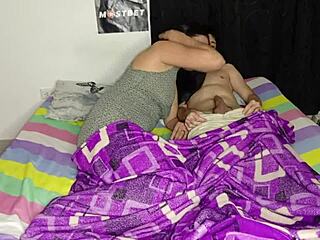 Hey, young Colombian guy masturbates to Spanish porn on his phone and gets help