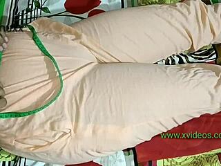 why is this indian desi girl getting fucked doggystyle by big cock in homemade video?