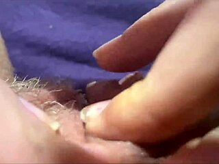huge clitoris gets rubbed and jerked to squirting orgasm in close-up pov