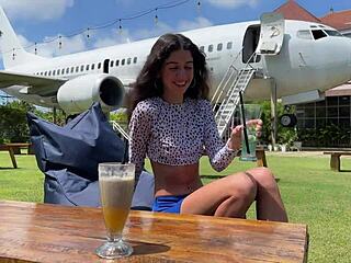 stranger came over for sex by the pool while husband was away