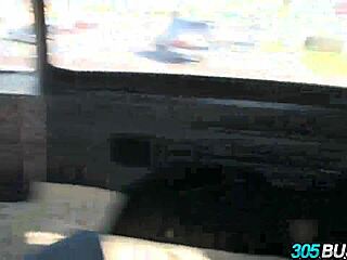 Amateur Blonde and Brunette Deliver Bold Blowjob Action in Public Bus Humiliation