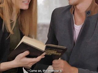 seducing that legal age teen in glasses for a hardcore game 😏