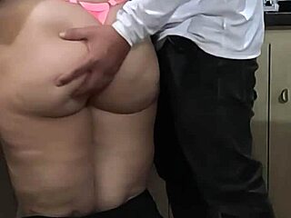 Slim Milf Takes Quick Creampie in Kitchen During Risky Homemade Encounter