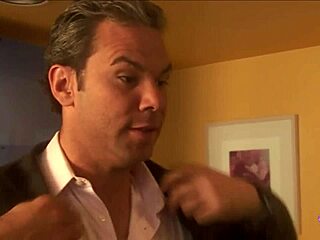 testing out virtual reality, the guy watches busty lesbian blonde and brunette using sex toys for anal orgasm