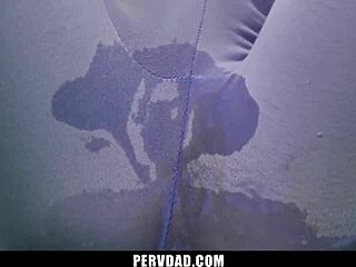 why is this petite teen getting punished for wetting sheets by masturbating?