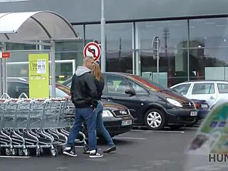 Nymph Fucks Outdoors For Cash With Rich Stranger While Boyfriend Watches