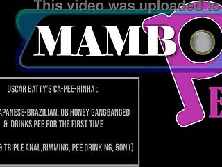 Oh Wow, Slim Japanese-Brazilian Honey's First Time Drinking Pee in Wild 5on1 with Huge Gapes and Monster Cocks!