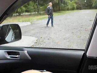 Nymph Fucks Outdoors For Cash With Rich Stranger While Boyfriend Watches