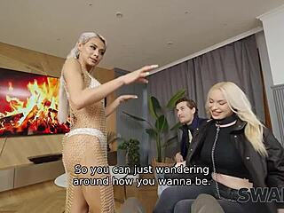 Swap4k Vera Jarw and Veronica Leal got wild with a kinky game, sharing that huge cock on the couch 😈🍆