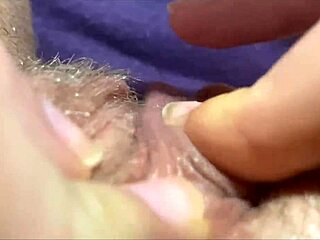 huge clitoris gets rubbed and jerked to squirting orgasm in close-up pov
