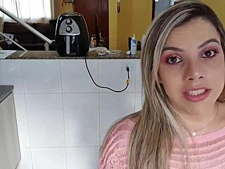 Latina temptress flaunts natural tits in fetish play