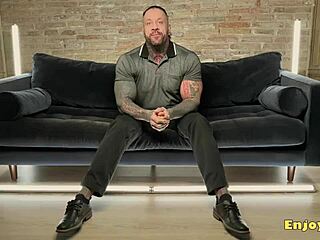 I watch as my tattooed lover licks my wet pussy before rough riding and intense pounding action.