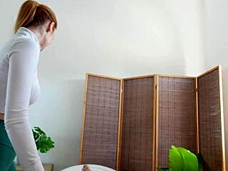 Big Titty Boss Gives Dick Oil Massage And Rides It Bareback!