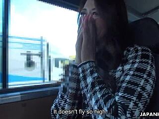 Japanese Woman Maki Hojo SUCKS DICK In A Car Uncensored