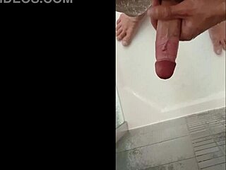 Showering My Muscular Bodybuilder DICK With Blonde Hair And Blue Eyes In Bath