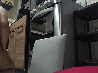 while washing dishes my perverted neighbor sneaks up and bends me over!