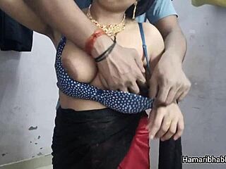 Why not enjoy this hot Indian desi bhabhi in saree getting wild?