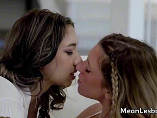 lovely teen blondes kimora quin and addison vodka contrast tender kissing with wet pussy eating on sofa for orgasm