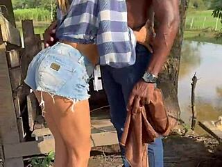 Hey, check out this hot homemade BBC action with a married boss hotwife getting fucked on the farm! 🔥🍆