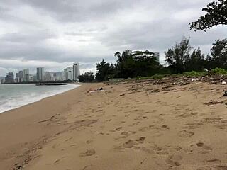 Public Dick Flashing Leads To Huge Cumshot On Her Beautiful Tits At Beach