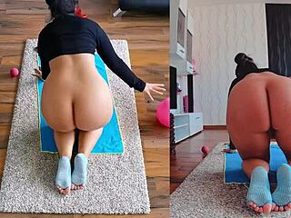 Unleashing Sensual Power in Dual Cam Naked Yoga Workout