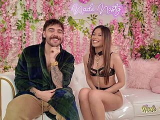 Nasty xxlayna marie goes wild in bts shoot with deepthroat rimjob and rough pov creampie