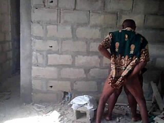 Street boy lures orange seller into uncompleted building for rough sex until he cums on her big wet pussy and fat ass